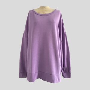 Buffalo Purple Lavender Cotton Long Sleeve Pullover Sweatshirt Womens Size XL